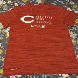 100% AUTHENTIC Men's NIKE Cincinnati Reds Dri Fit Baseball Shirt Size Large $20