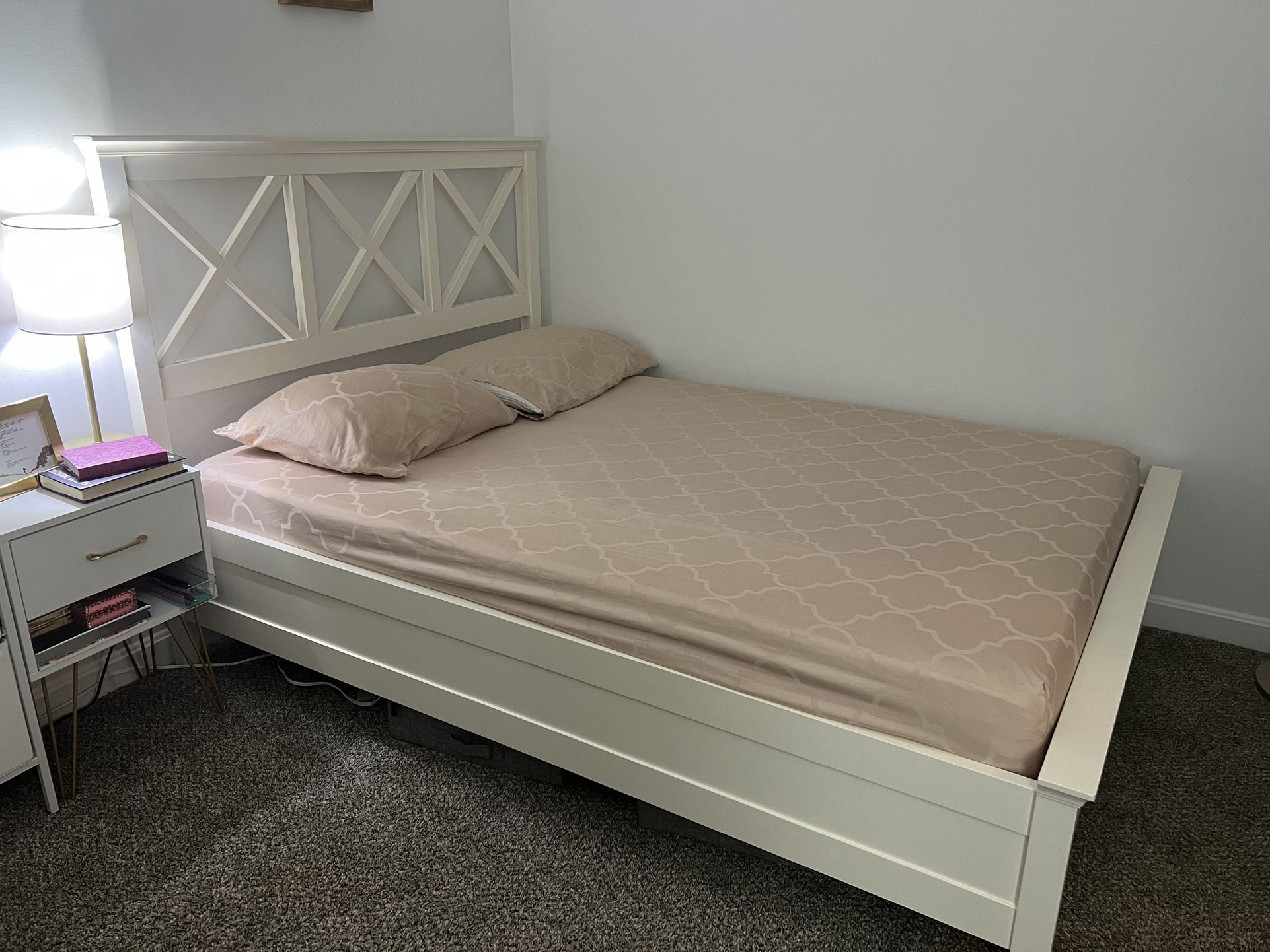 Pottery Barn Full Size Bed frame with mattress