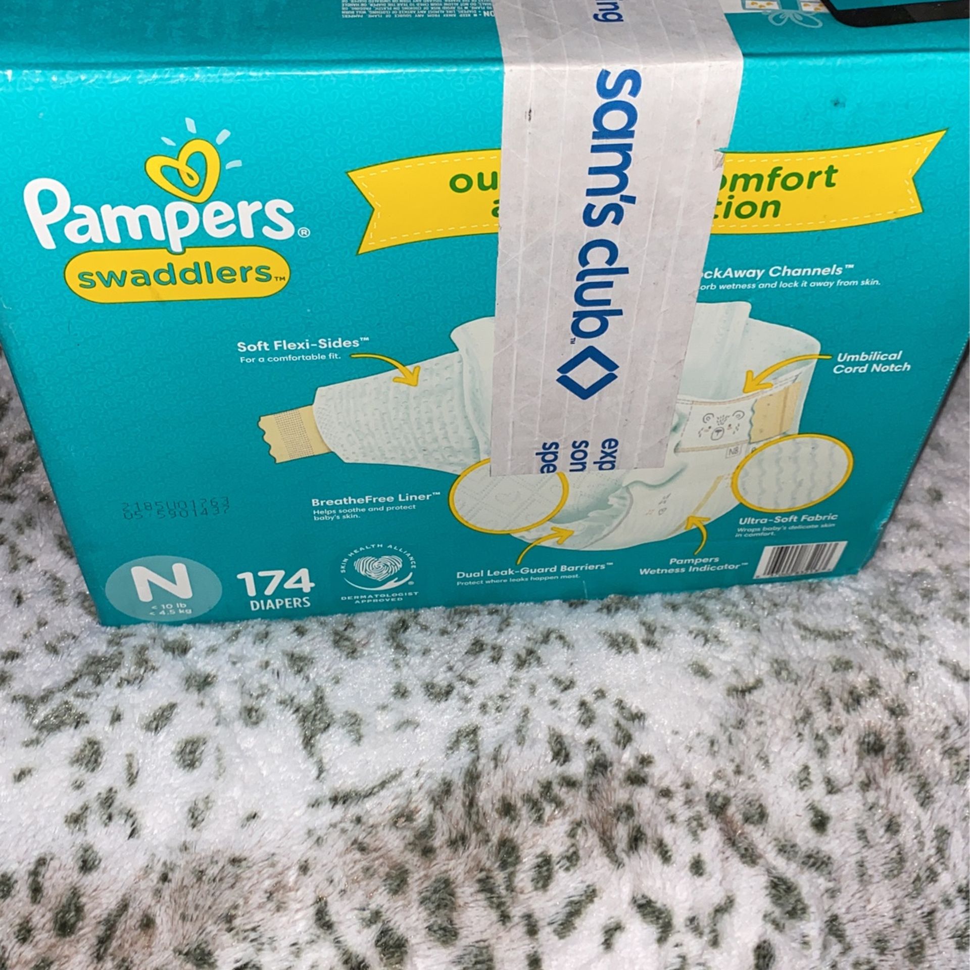 N Pampers Swaddlers 174 Count