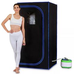 Sauna Box for Relaxation, Detoxification, Portable Steam Sauna Black