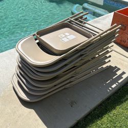 9 Metal Chairs 