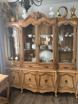 Elegant China Cabinet and Living Room Table