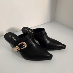 Black Mules Size 8
