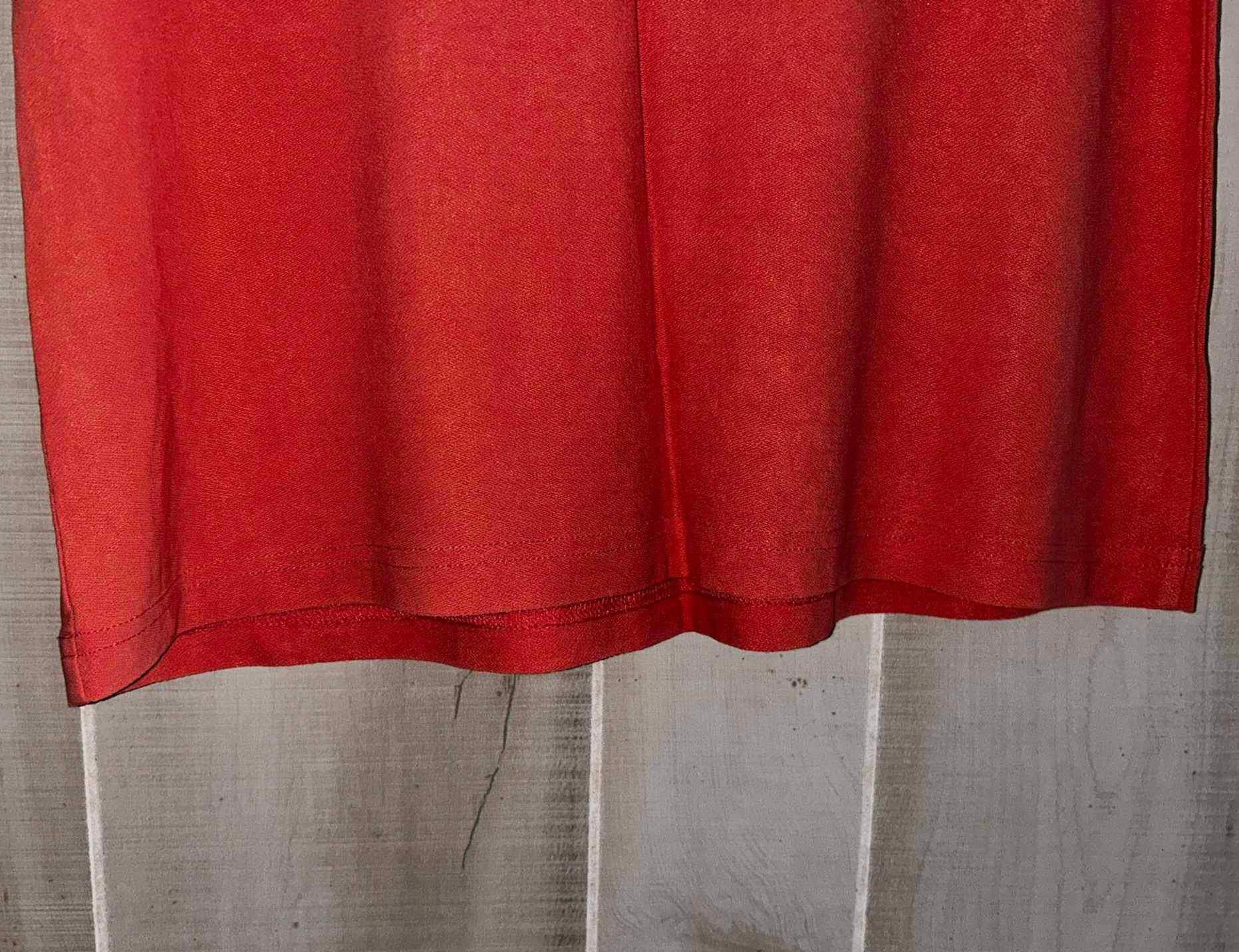 Carole Little Slinky Short Sleeve Top Vintage Red Womens Medium