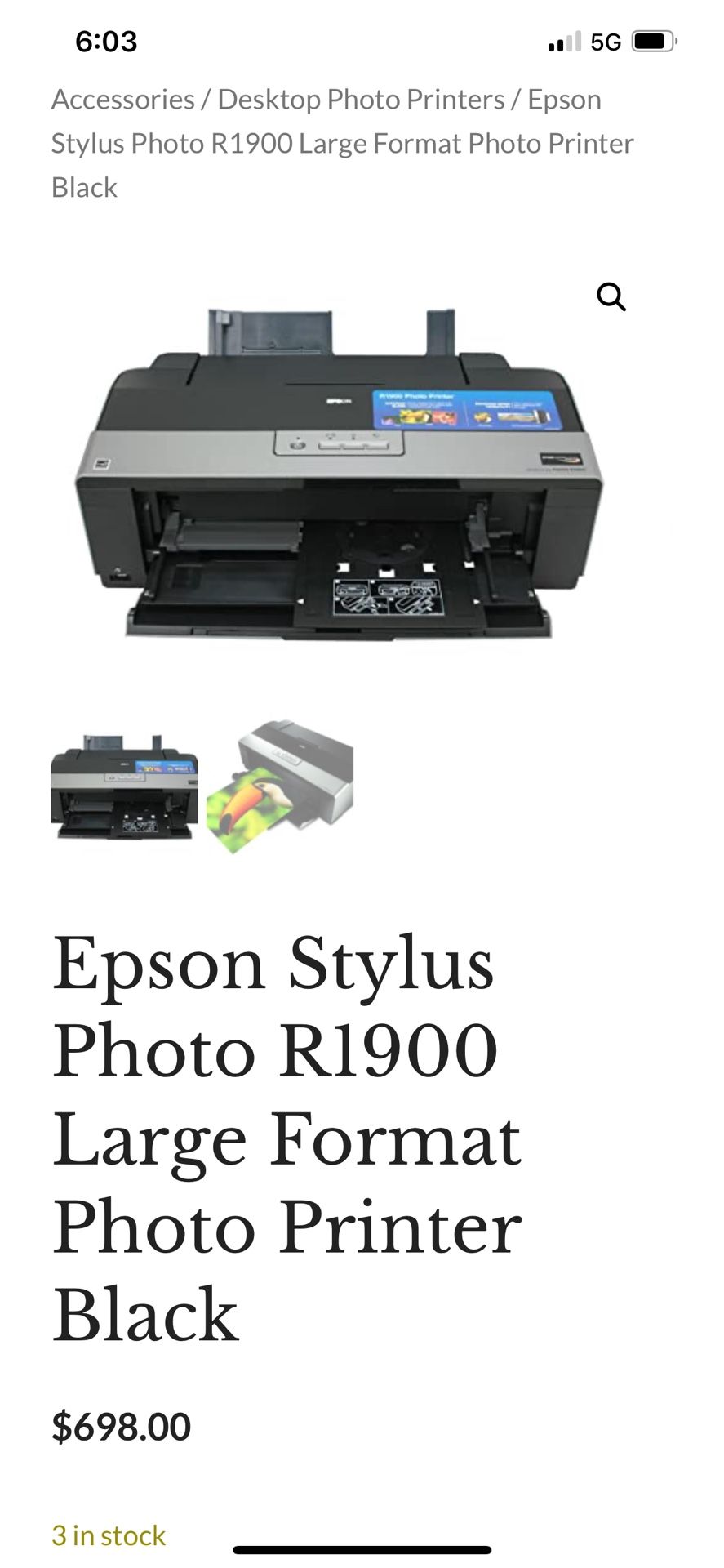 Epson Stylus Photo R1900