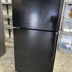 Whirlpool 20.5 cu. ft. Top Freezer Refrigerator in Black can deliver  Retail price $699