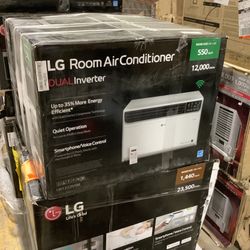 LG Electronics 12,000 BTU Dual Inverter Smart Window Air Conditioner LW1222IVSM Cools 550 Sq. Ft. with Remote, Wi-Fi Enabled