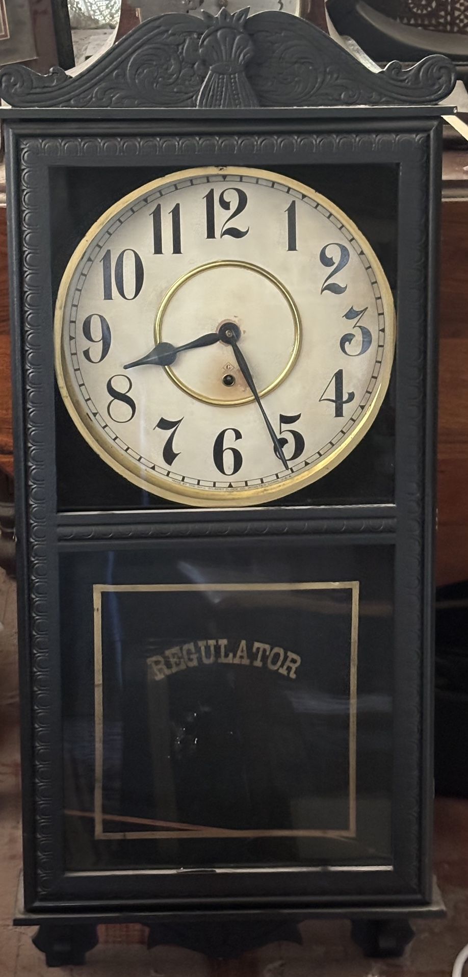 Antique Gilbert Regulator Wall Clock