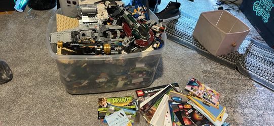 Large LEGO Lot - Star Wars Ships, Manuals & Bulk Bricks