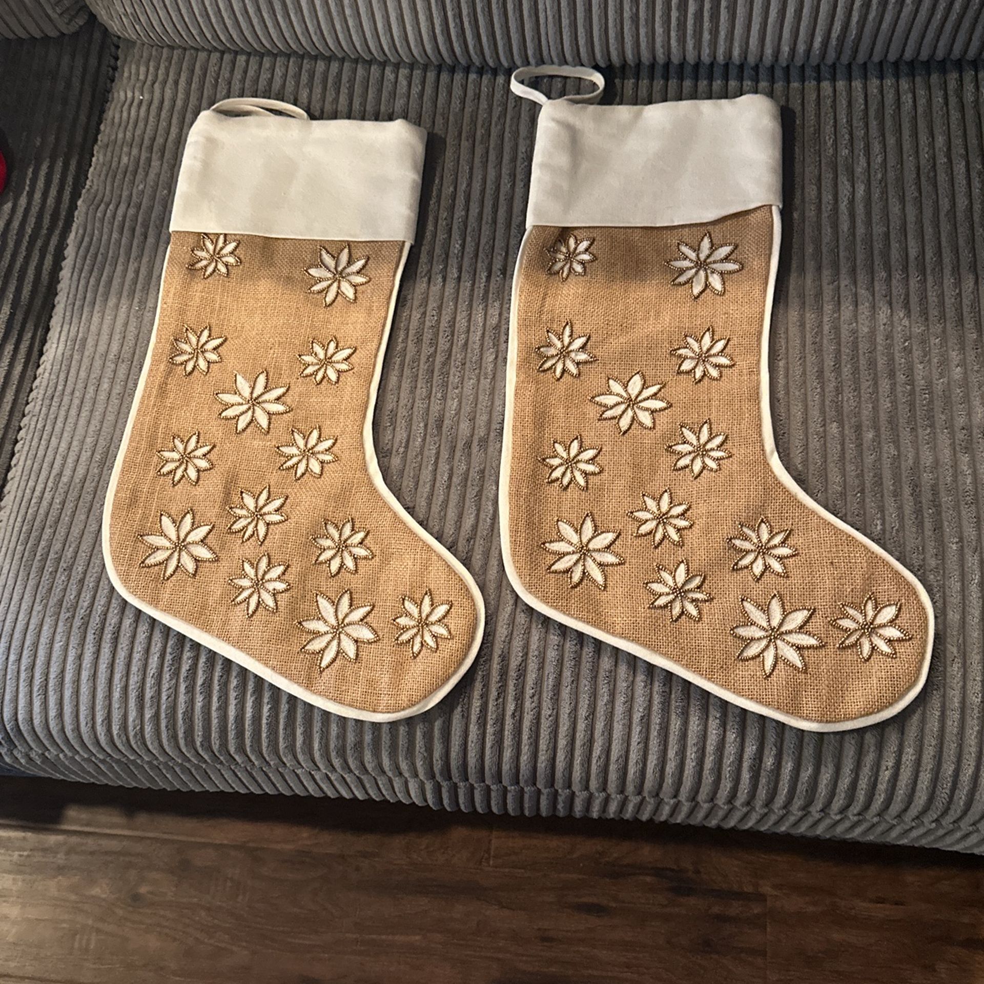 Burlap Christmas Stockings