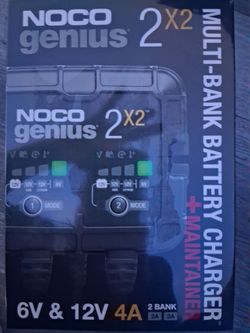 NOCO genius 2×2 multi bank battery charger +maintainer