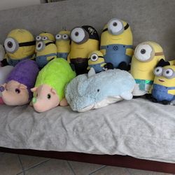 Lots Of Large Cute Plush And Minion Collection 