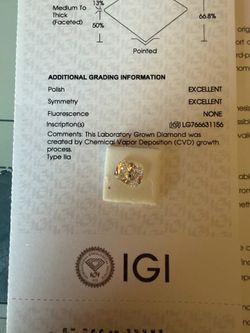 💎 2.07 CT IGI Certified Lab-Grown Diamond 💎