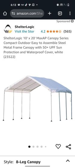 Shelter logic max ap canopy 10x20