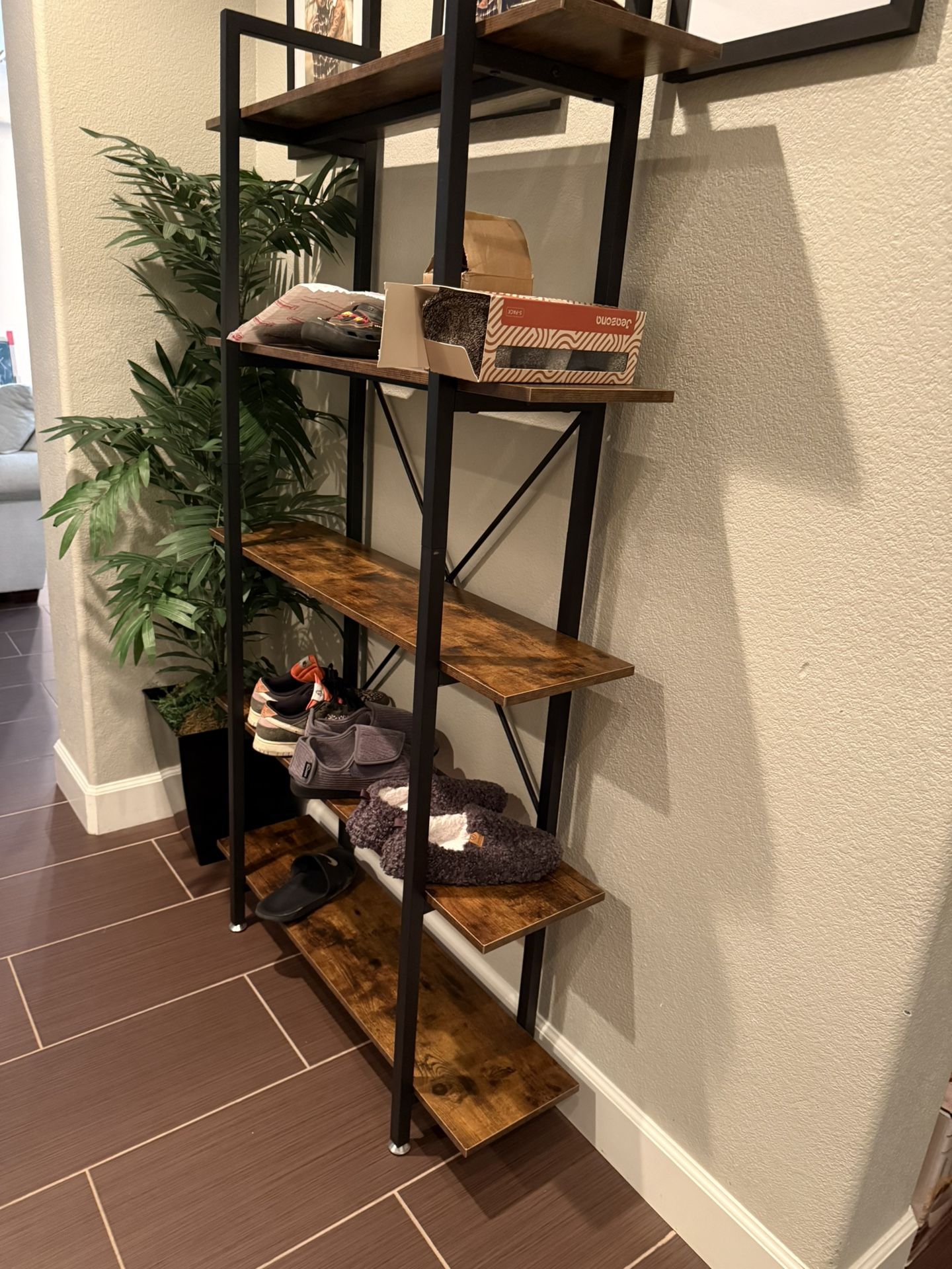 Vintage 5-Tier Bookcase office, living room or kitchen