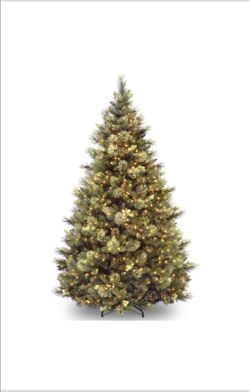 Pre-Lit Artificial Christmas Tree with Pine Cones