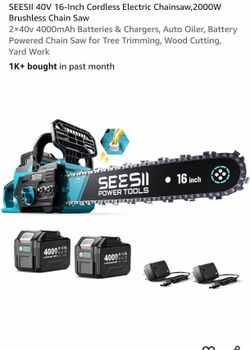 16-Inch Cordless Electric Chainsaw