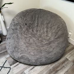 Grey LOVESAC Bean Bag Chair