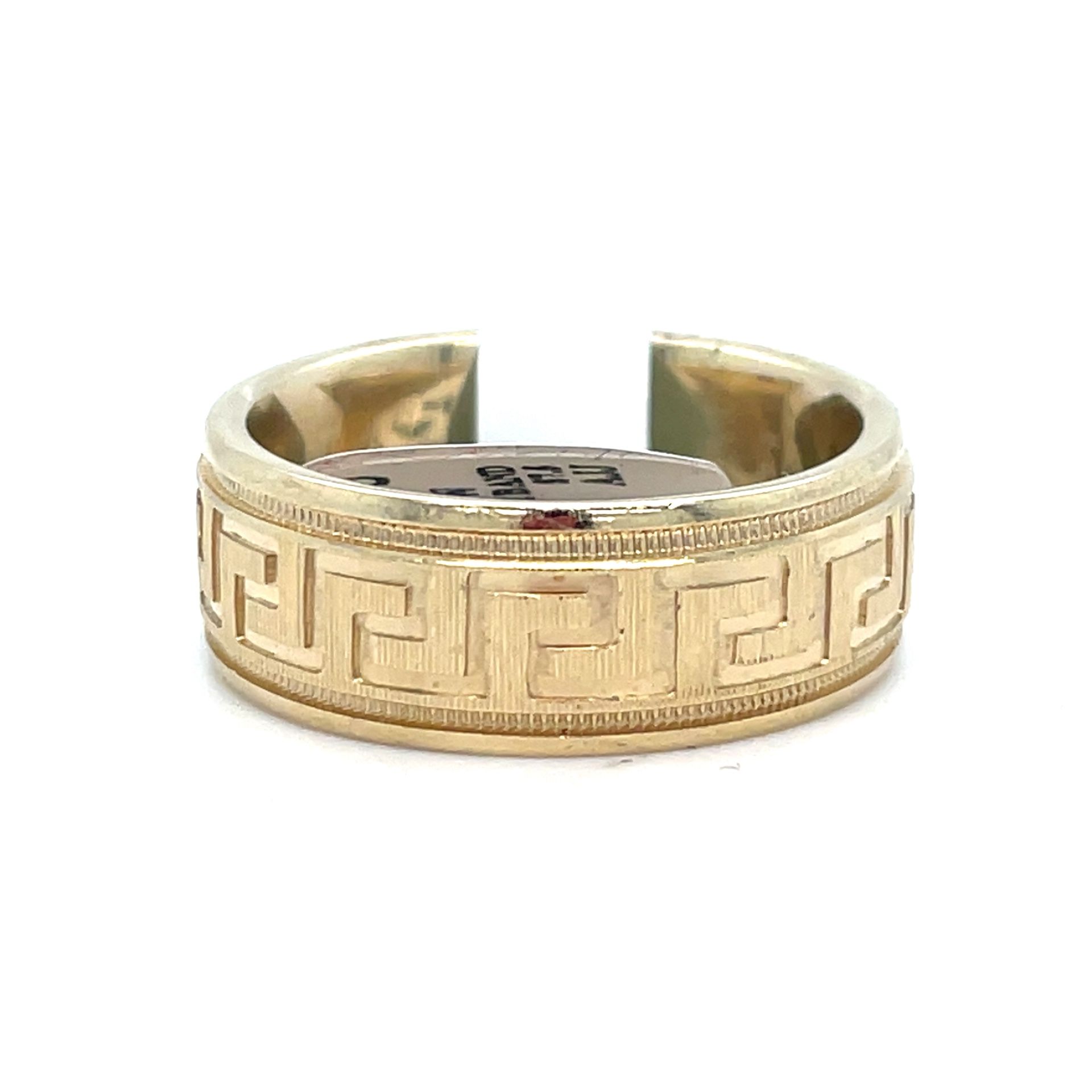 14Kt Yellow Gold Versace Style Band Ring 8.40g Size 7 191346/12
