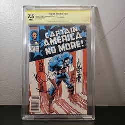 CBCS Graded 7.5  & Signed Captain America #332 Bob Mcleod & Mike Zeck (2017)