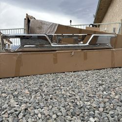 Chrome, Steel Rear Step Bumper Face Bar Compatible with 2019– 2025 Chevy Silverado GMC Sierra 1500 / 2500 / 3500 / 19-25, GM1102570  Designed for Chev