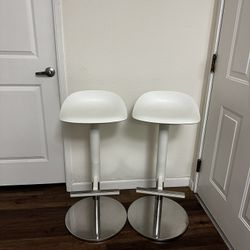Silver and white, Adjustable Height IKEA barstools I’m