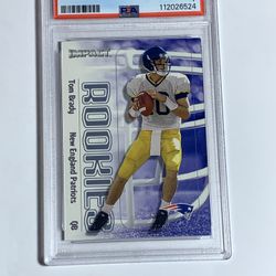 Tom Brady 2000 Skybox Impact #27 Rookie RC PSA 7 Patriots