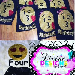 Sequin Birthday Set w/ match family shirts