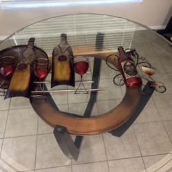Dining Room Table & Wine Kitchen Wall Decor