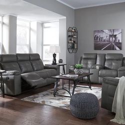 Jesolo Dark Gray Reclining Living Room Set & Sofa, Loveseat , Couch , Sectional , Recliner Options 