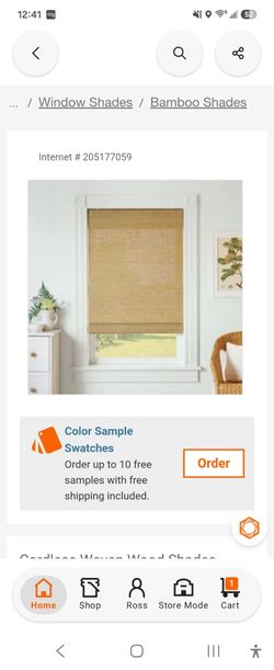 Cordless Woven Wood Shade