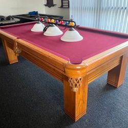 Pool Table 8ft ( Free Delivery & Set Up & New Color Felt Of Your Choice