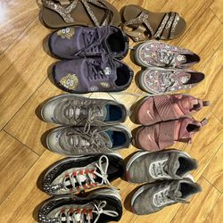 Girl Shoes Sz 1.5 - 3Y.  Nike, Adidas and Vans.