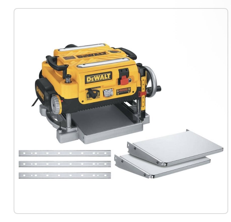 DEWALT 15 Amp Corded 13 in. Heavy-Duty 2-Speed Bench Planer with (3) Knives, In Feed Table and Out Feed Table