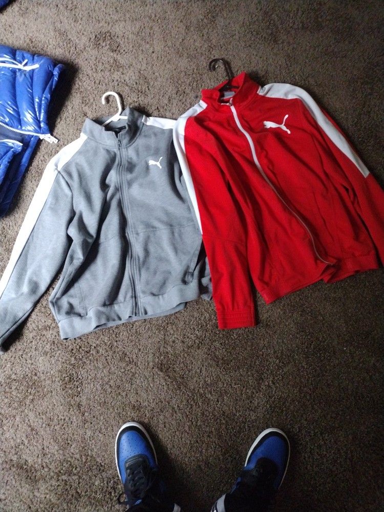 Puma Jackets One Red One Gray