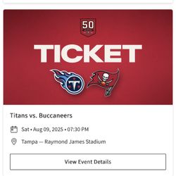 (2) Tennessee Titans vs. Tampa Bay Buccaneers (3rd Row)
