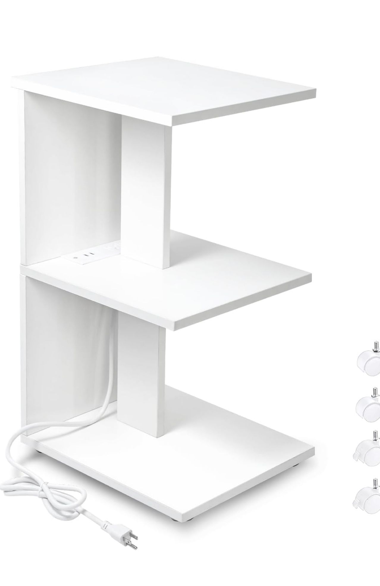 ZGREN End Table with Charging Station