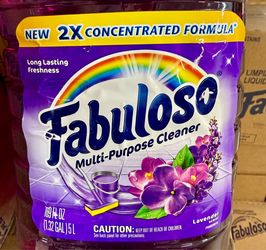⭕️ 169 fl Oz Fabuloso Multi-Purpose Cleaner Lavender – Case of 3 x 5L Bottles – $20