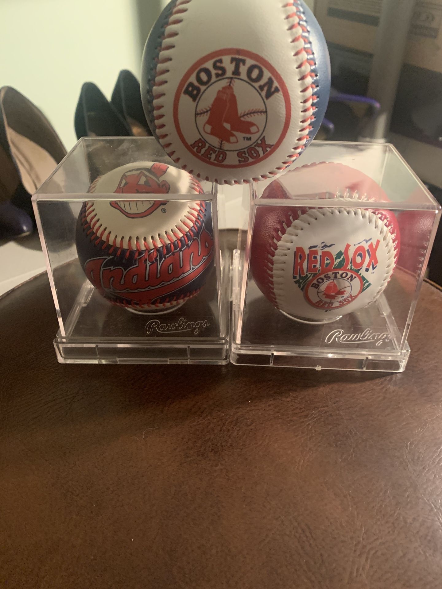 Baseballs Red Sox And Indians