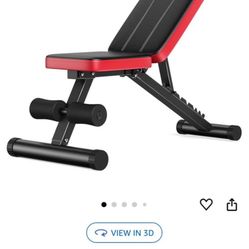 Exercise bench with 7 pairs of weights 5 Lbs - 30 lbs