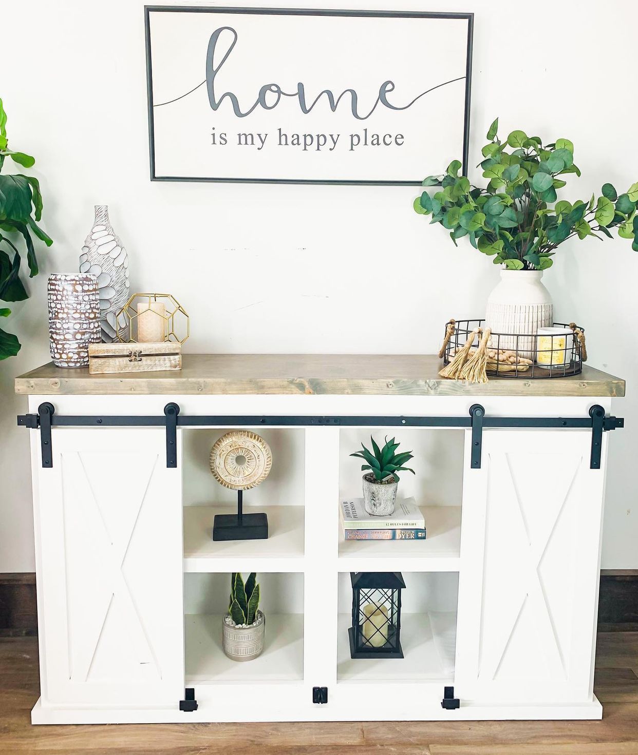 Custom TV Stand Cabinet Entertainment Center TV Lift Modern Rustic Farm House Barn Doors Console Handmade Restorations hardware Insp. Bookshelves