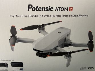 DRONE: POTENSIC ATOM 2 FLY MORE — 3 BATTERIES — 128GB — LIKE NEW — $290