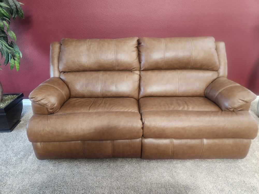 Arizona Leather Couch with Power Recliners