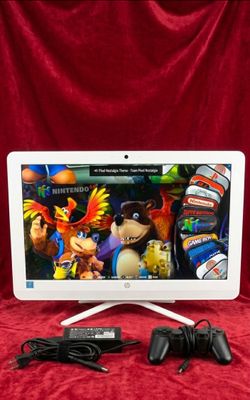 HP 22" All-in-One Retro Gaming System – 12,000+ Games – Plug & Play!