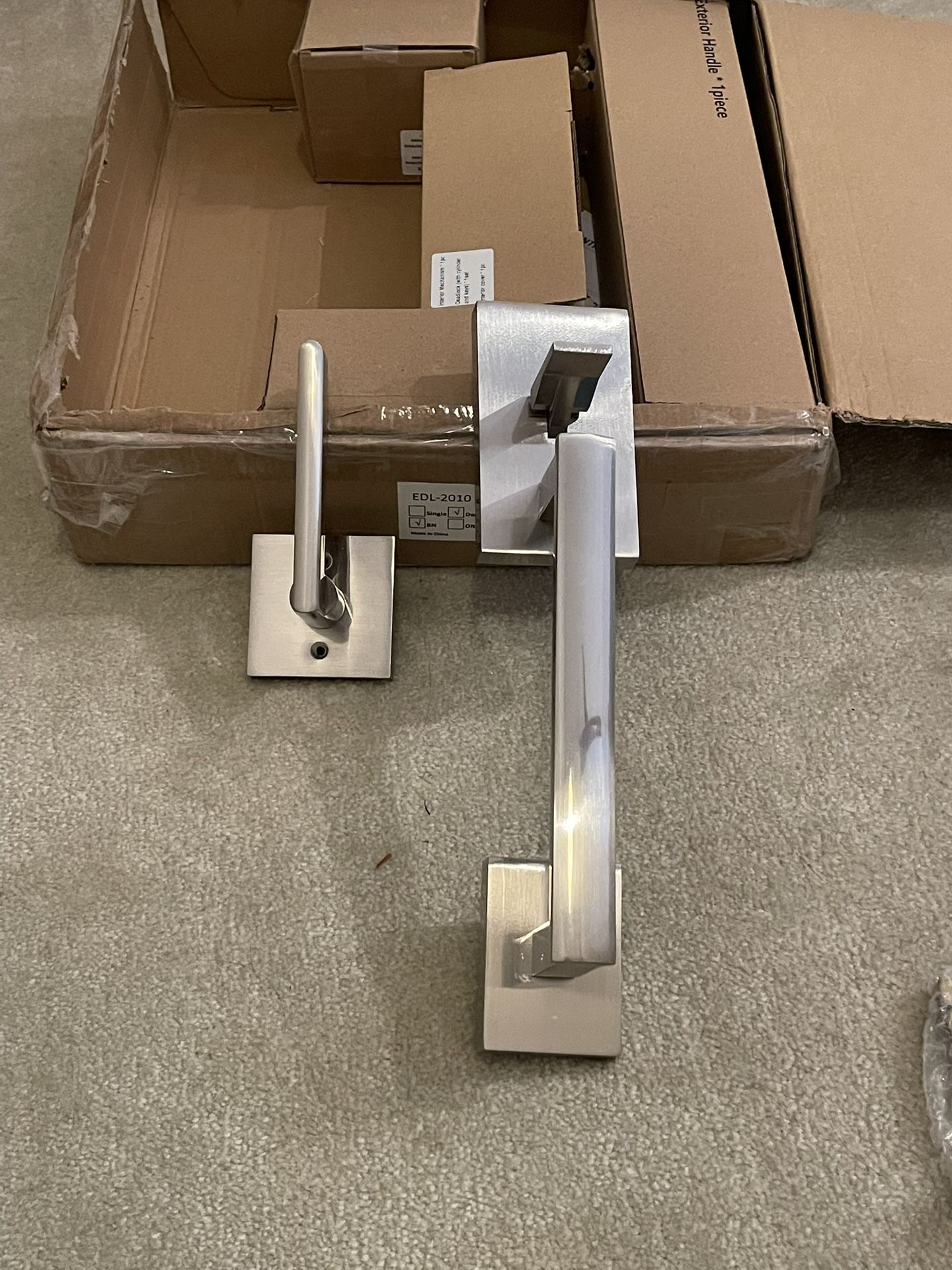 CozyBlock Double Door Handle Sets with Single Cylinder Deadbolt. BRAND NEW