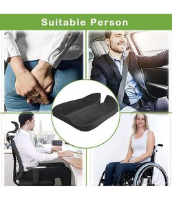 Car Wedge Seat Cushion Pressure Relief Pain Relief For Car Driver Seat  Office Chair Wheelchairs Memory Foam Seat Cushion