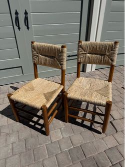 France & Son Charlotte Perriand Dordogne Teak Dining Chairs – Pair