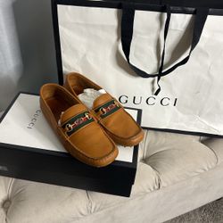Gucci Horsebit driving moccasin suede 8.5 G | Grailed