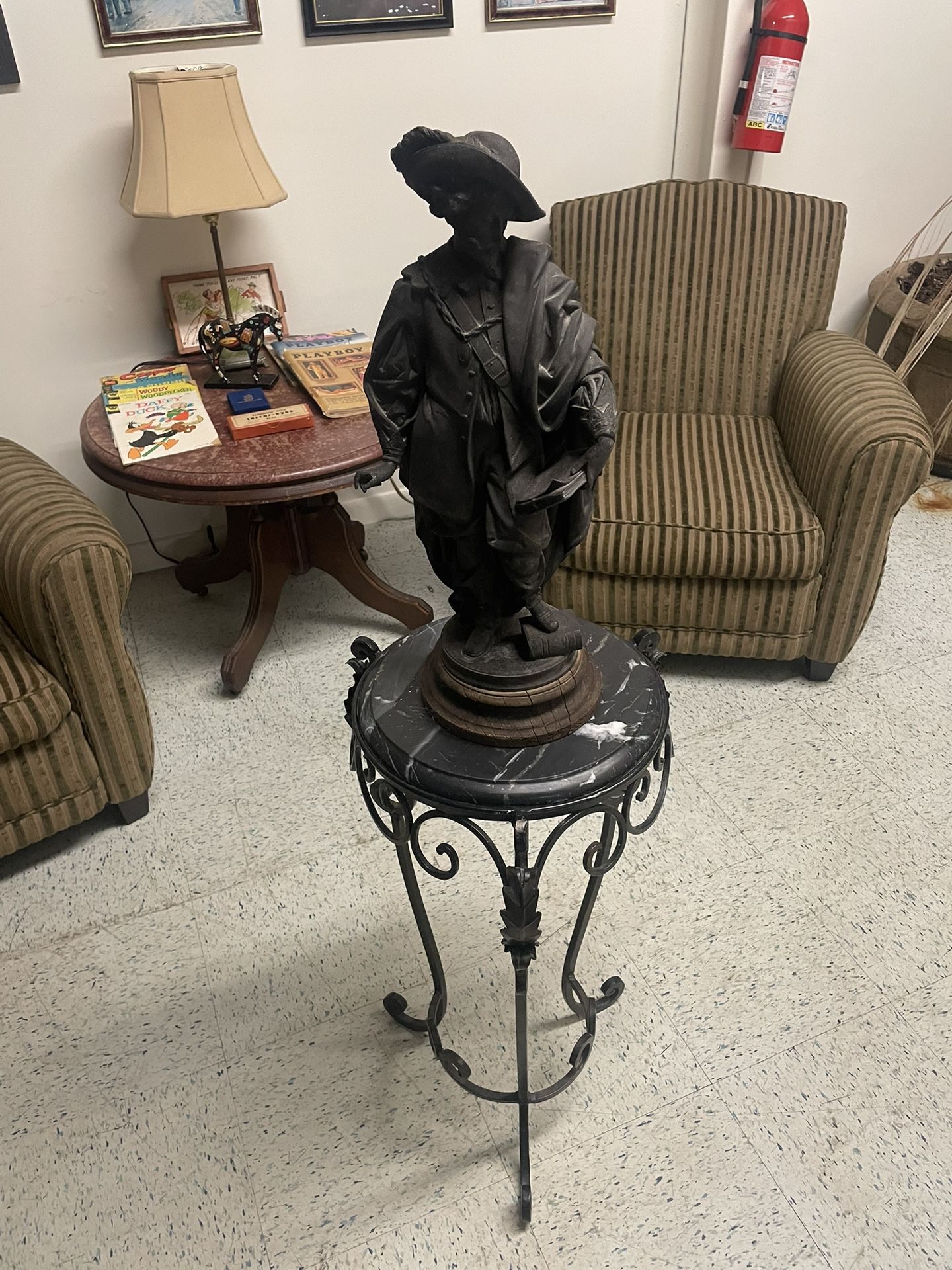Antique Shakespeare Bronze Statue 20” tall