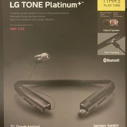 LG - TONE PLATINUM+ Bluetooth Headset - Black